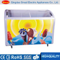 Ice cream display freezer deep freezer refrigerator with light box